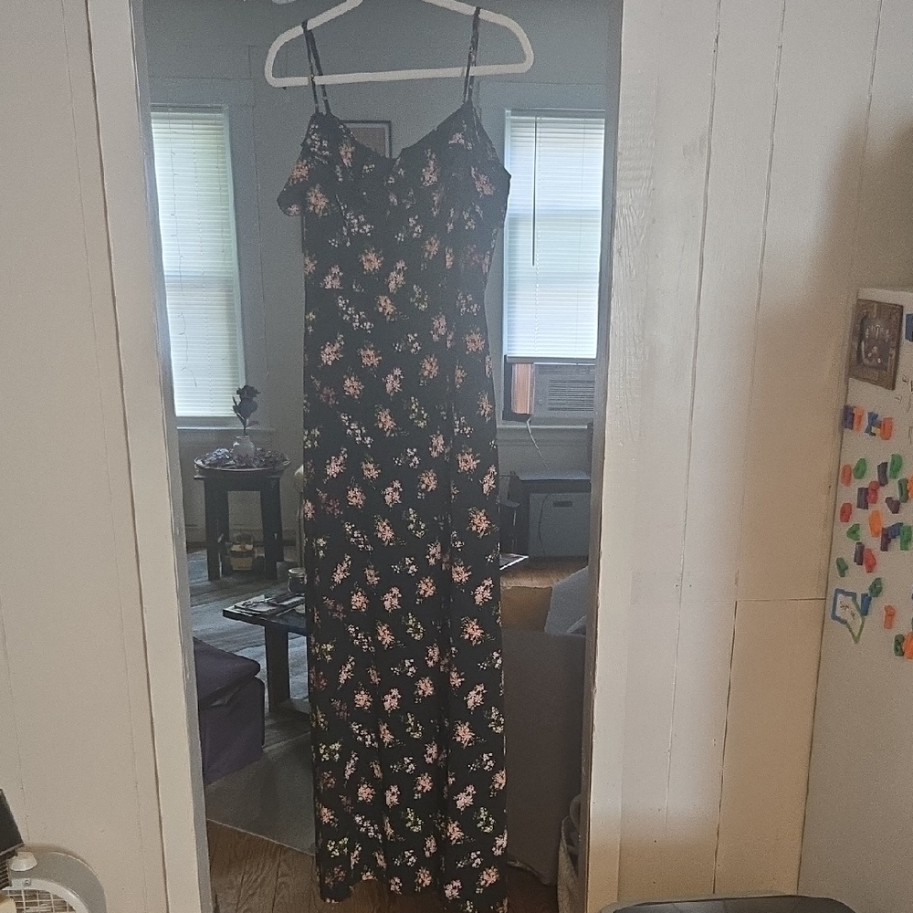 Floral Black Maxi Dress